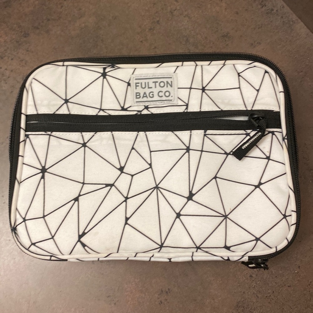 2 for $12 Fulton Bag co. Lunch bag white and black
